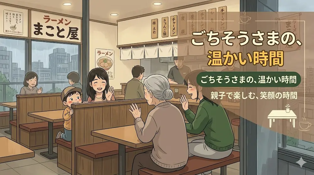 手を振るちびっ子