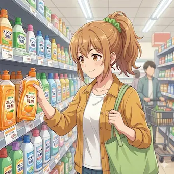 オレンジ洗剤を買いに行く