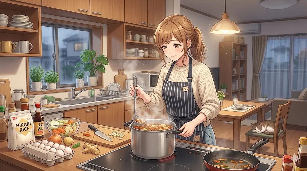 夕食を作る