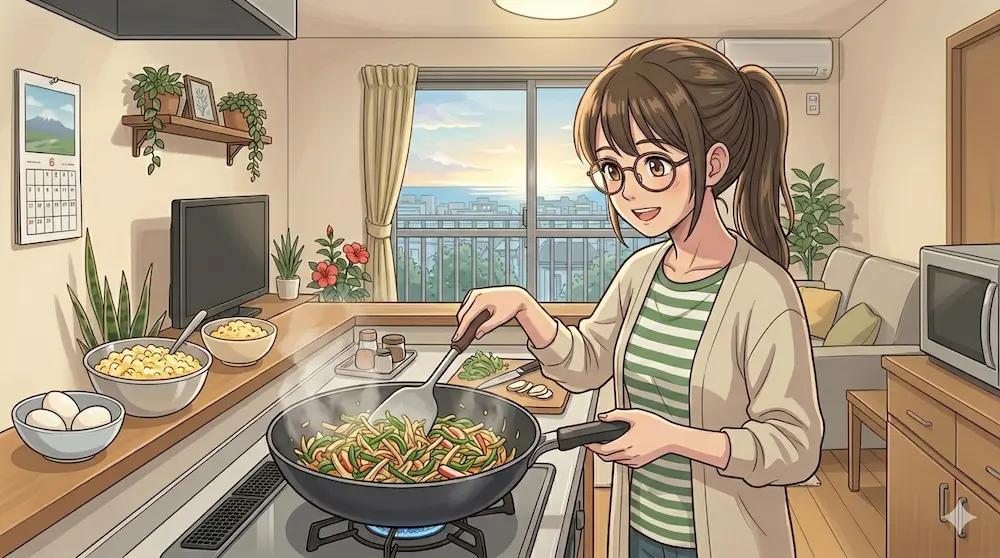 夕食を作る